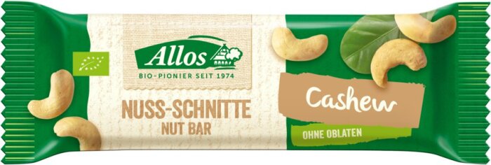 Allos Nuss-Schnitte Cashew 30g Bio