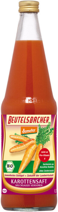 Beutelsbacher Karottensaft milchsauer vergoren Rodelika 700ml Bio