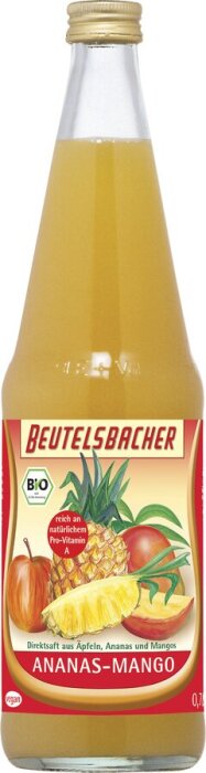 Beutelsbacher Ananas-Mango Direktsaft 700ml Bio