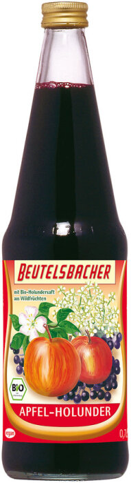 Beutelsbacher Apfel-Holunder naturtrüber Direktsaft 700ml Bio