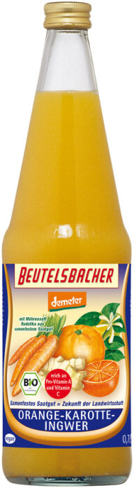 Beutelsbacher Orange-Karotte-Ingwer Direktsaft 700ml Bio