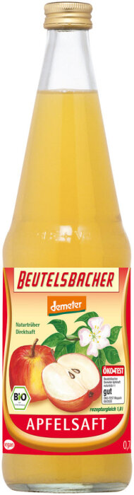 Beutelsbacher Apfelsaft naturtrüber Direktsaft 700ml Bio