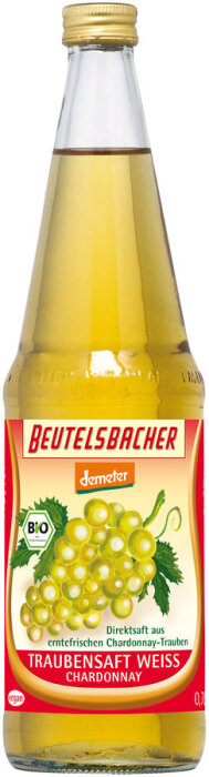 Beutelsbacher Traubensaft weiß naturtrüber Direktsaft 700ml Bio