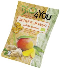 Bio 4You Bio-Bonbon-Ingwer-Mango, gefüllt 75g