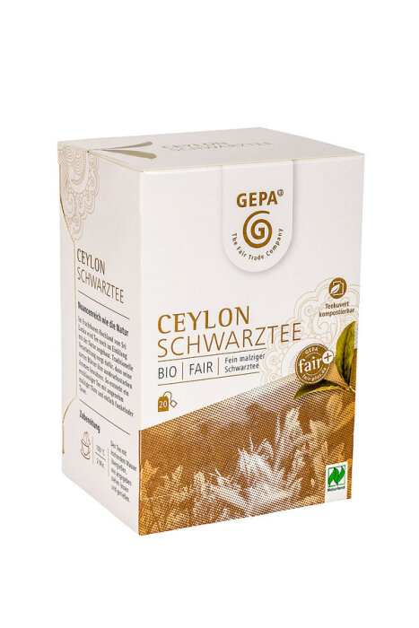 Gepa Schwarztee Ceylon, Teebeutel 50g Bio