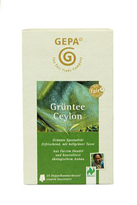 Gepa Grüntee Ceylon, Teebeutel 50g Bio
