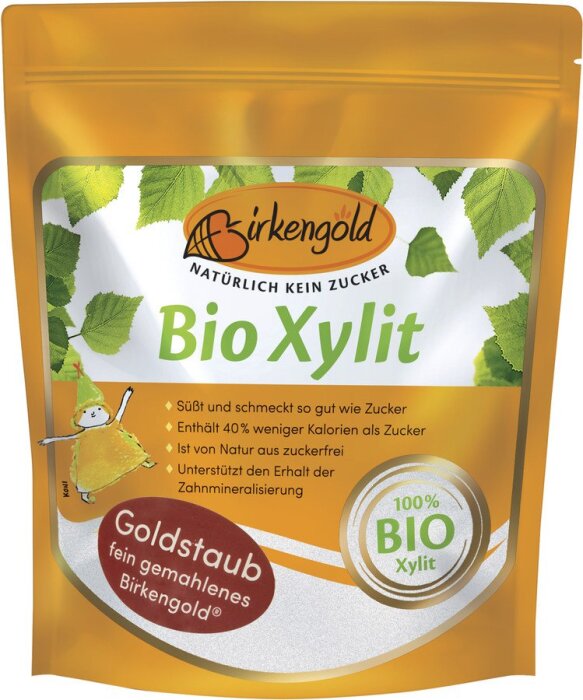 Birkengold Bio Xylit Goldstaub 350g