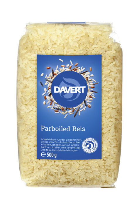 Davert Parboiled Reis Langkorn 500g