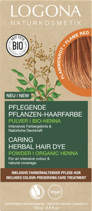 Logona Pflanzen-Haarfarbe Pulver flammenrot 100g