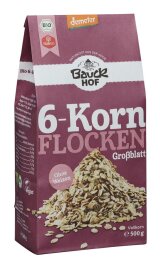 Bauckhof 6-Korn Flocken, ohne Weizen 500g