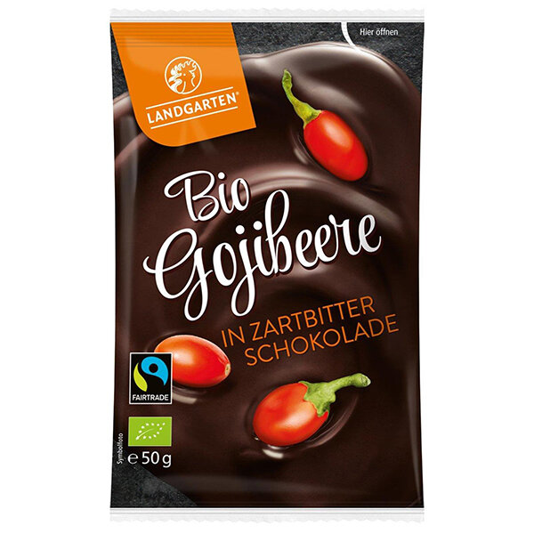 Landgarten Gojibeere in Zartbitter-Schokolade 50g bio