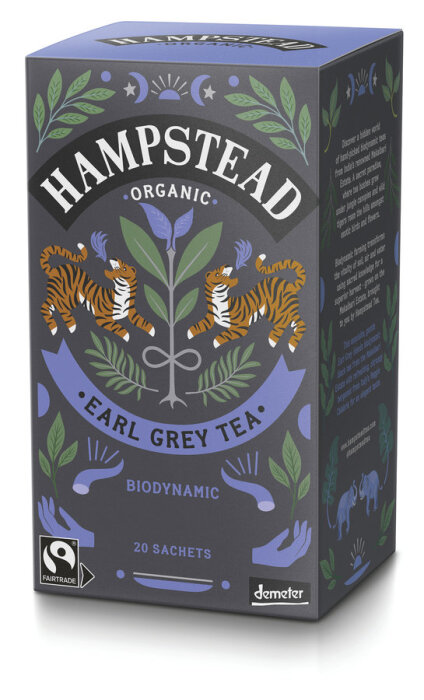 Hampstead Tea Organic Demeter and Fairtrade Divine Earl Grey Black Tea 40g Bio