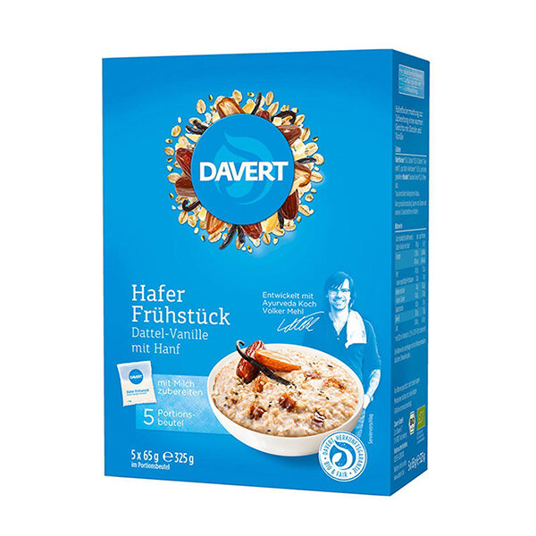 Davert Bio Hafer Frühstück Dattel-Vanille 5x65g
