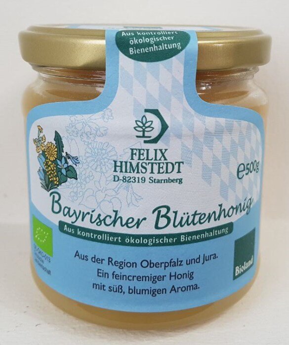 Honig Himstedt BIOLAND Bayrischer Blütenhonig -cremig- 500g