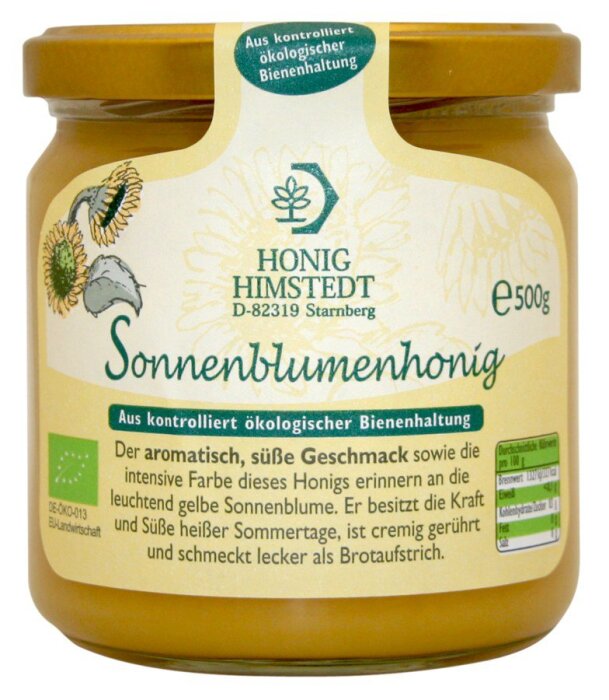 Honig Himstedt Sonnenblumenhonig 500g Bio