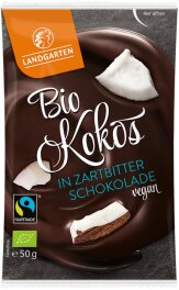 Landgarten Kokos in Zartbitter-Schokolade 50g