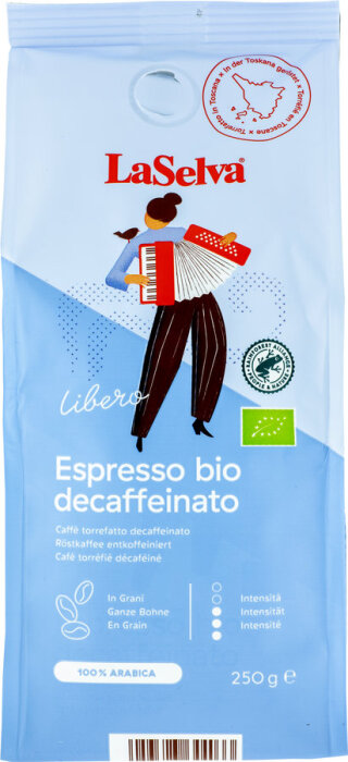 LaSelva Espresso ganze Bohnen koffeinfrei 250g