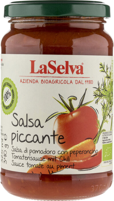 LaSelva Salsa Piccante Tomatensauce Chili 340g