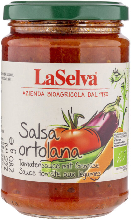 LaSelva Tomatensauce mit Gemüse - Salsa Ortolana 280g Bio