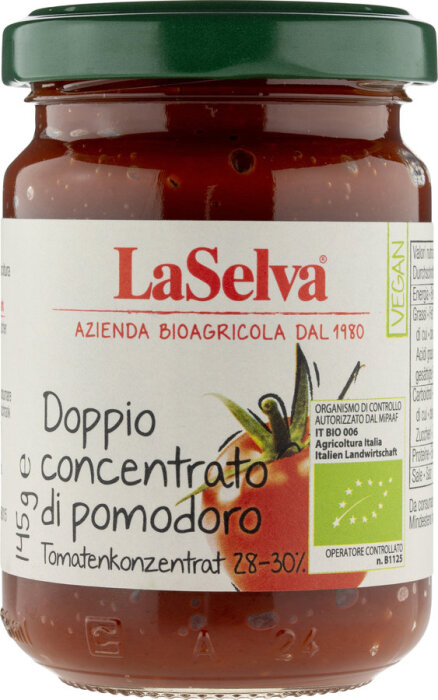 LaSelva Tomatenkonzentrat, doppelt konzentriert 28-30% 145g Bio