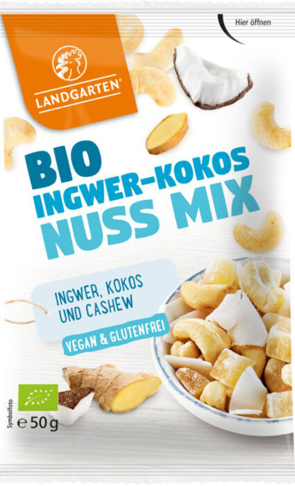 Landgarten Ingwer-Kokos-Nuss Mix 50g
