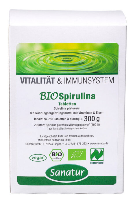 Sanatur Bio Spirulina Tabletten 300g