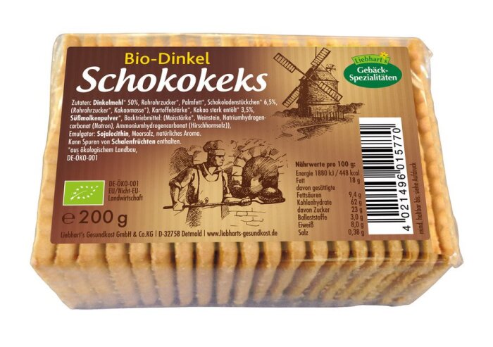 Liebharts Gesundkost Dinkel-Schoko-Butterkeks 200g