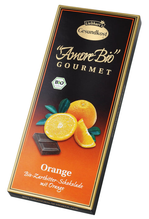 Liebharts Gesundkost Bio-Orangen-Zartbitter-Schokolade 100g
