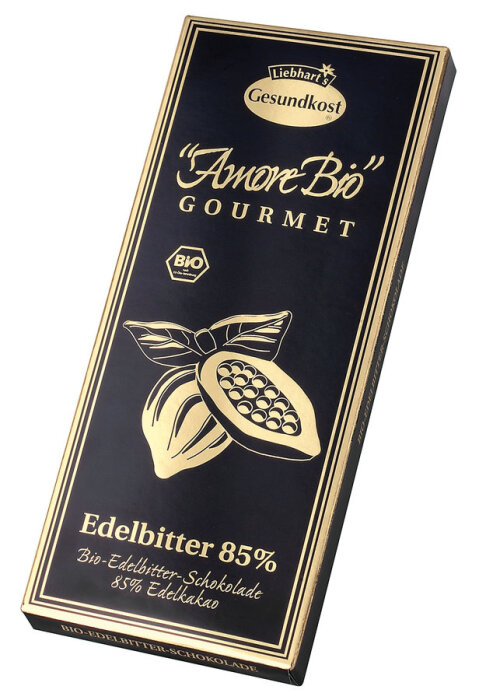 Liebharts Gesundkost Bio-Edelbitter-Schokolade, 85% Kakaoanteil 100g