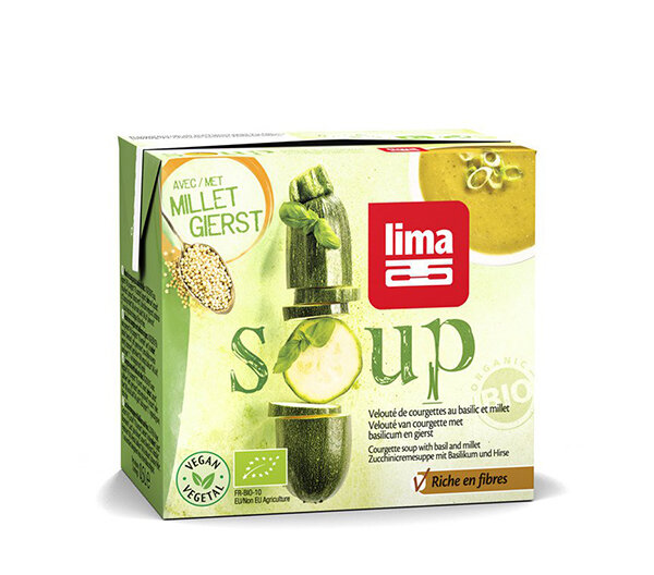 Lima Zucchinicrèmesuppe mit Basilikum und Hirse 500ml Bio