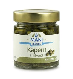 Mani Bläuel Kapern in Olivenöl 180g