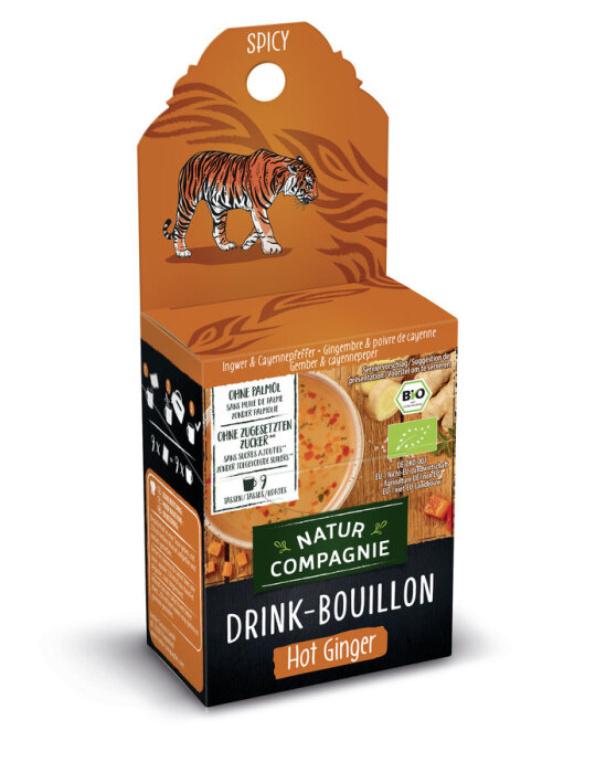 Natur Compagnie Drink Bouillon Hot Ginger 50g Bio