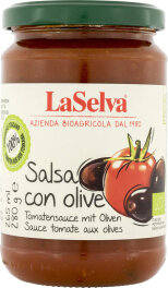 LaSelva Tomatensauce mit Oliven 280g Bio