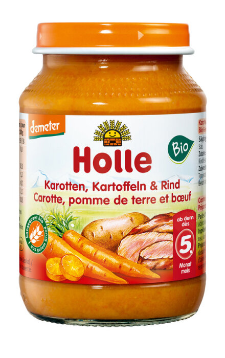 Holle Baby Food Karotten, Kartoffeln & Rind 190g