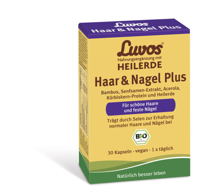 Luvos Nahrungsergänzung mit Heilerde Haar und Nagel Plus Kapseln