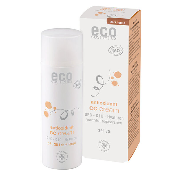 eco cosmetics ECO CC Creme LSF 30 dark getönt OPC 50 ml