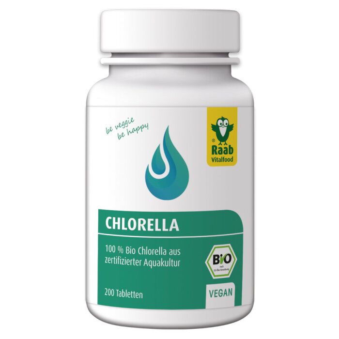 Raab Vitalfood Bio Chlorella (Microalgen) 200 Tabletten 80g