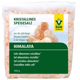 Raab Vitalfood Salz Granulat Region Himalaya 1kg