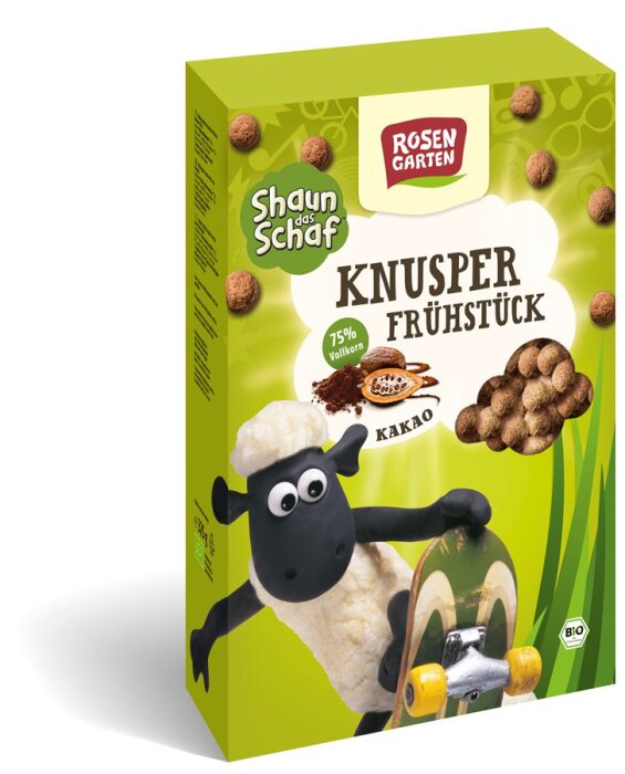 Rosengarten Shaun das Schaf - Knusper-Frühstück Kakao 325g Bio