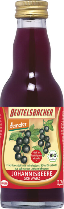 Beutelsbacher Schwarze Johannisbeere Demeter 200 ml