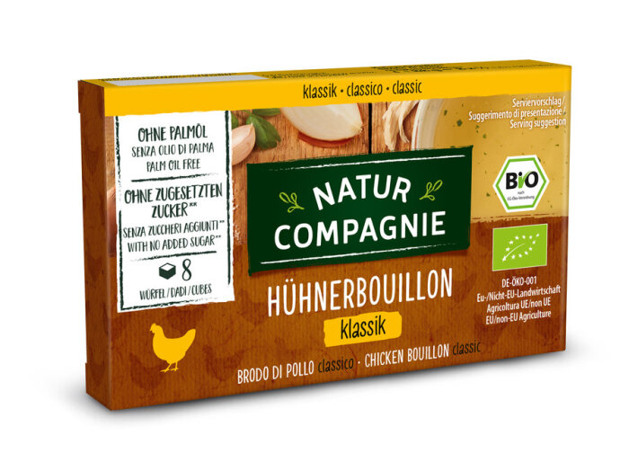 Natur Compagnie Hühnerbouillon, 8 Würfel für 4 l 88 g