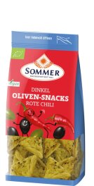 Sommer Dinkel Oliven-Snacks Rote Chili 150g Bio