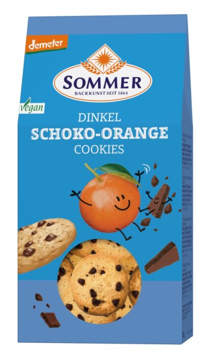 Sommer Demeter Dinkel Schoko-Orange Cookies 150g Bio