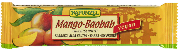 Rapunzel Bio Fruchtschnitte Mango-Baobab 40g