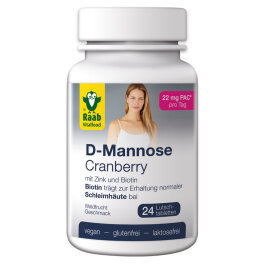 Raab Vitalfood D-Mannose-Cranberry Lutschtabletten 24 Stk