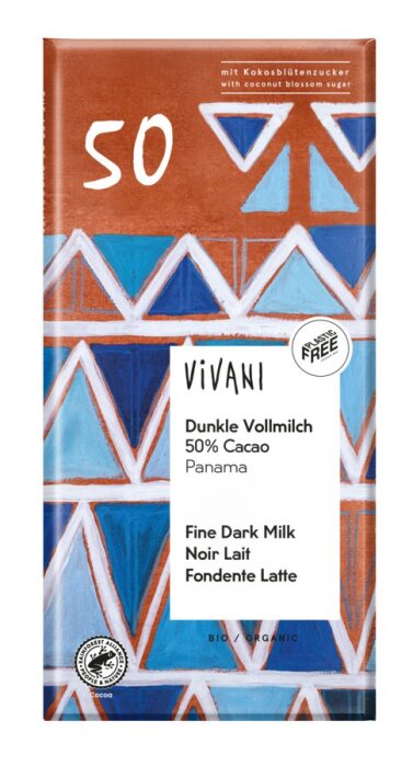Vivani Dunkle Vollmilch 50% Cacao 80g
