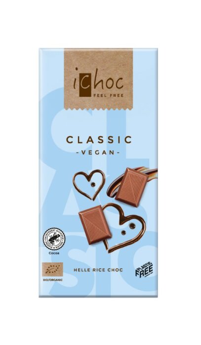 iChoc Bio Milkless Helle Reismilchschokolade 80g