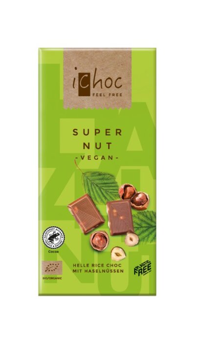 iChoc Bio Super Nut Helle Reismilchschokolade 80g