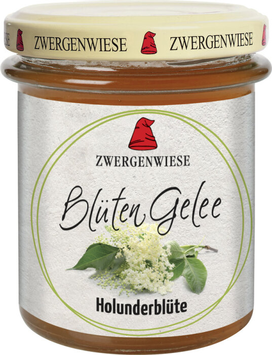 Zwergenwiese Bio Frucht Gelee Holunderblüte 195g
