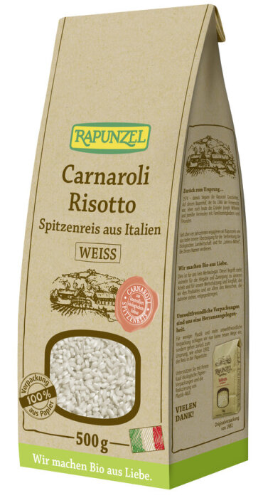 Rapunzel Bio Carnaroli Risotto Spitzenreis weiß 500g